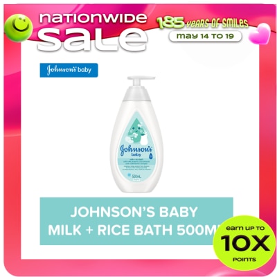 JOHNSONS BABY - Johnson's Milk + Rice Baby Bath 500ml - Baby Essentials, Baby Care, Baby Wash, Body Wash For Baby