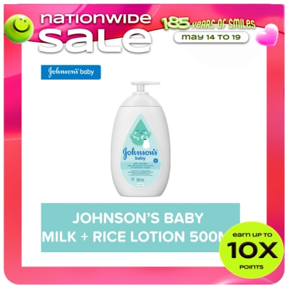 JOHNSONS BABY - Johnson's Milk+Rice Baby Lotion 500ml-Lotion for Baby,Baby Essentials,Baby Body Lotion,Milk Lotion