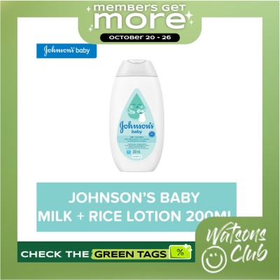 JOHNSONS BABY Johnson's Milk+Rice Baby Lotion 200ml Lotion for Baby,Baby Essentials,Baby Body Lotion,Milk Lotion image
