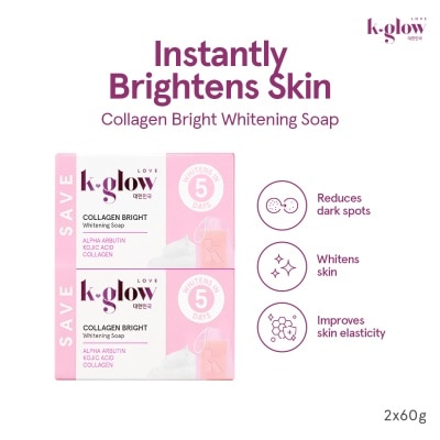K GLOW Collagen Bright Whitening Soap (2x60g)