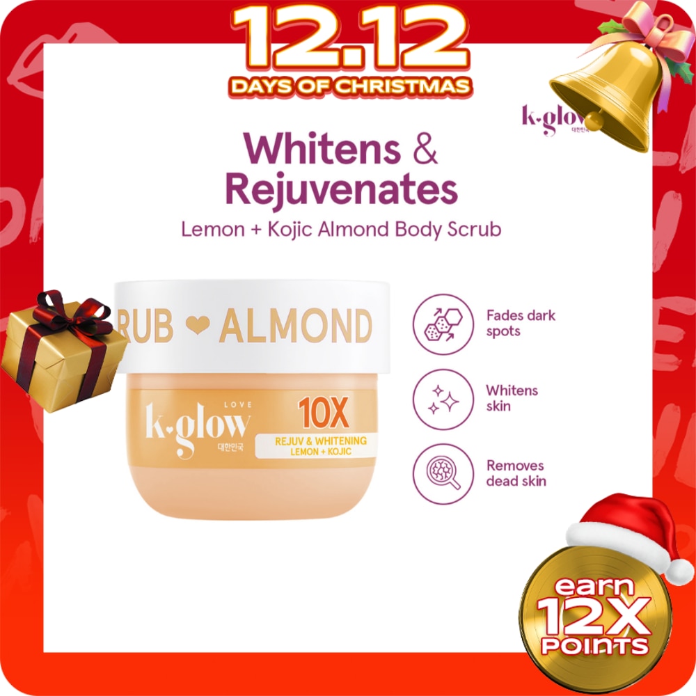 K GLOW Almond Body Scrub Lemon Kojic 300ml