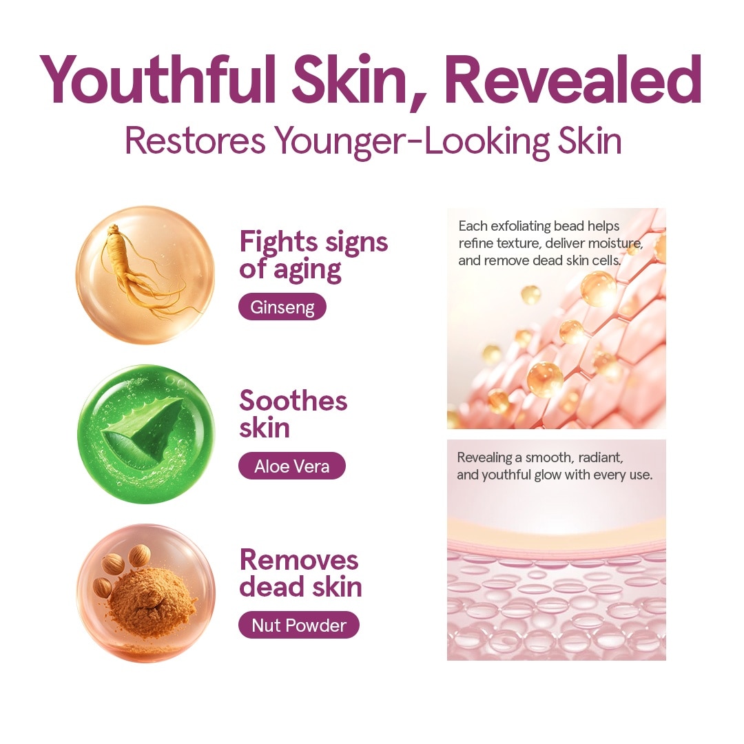 K GLOW Almond Body Scrub Ginseng Collagen 300ml