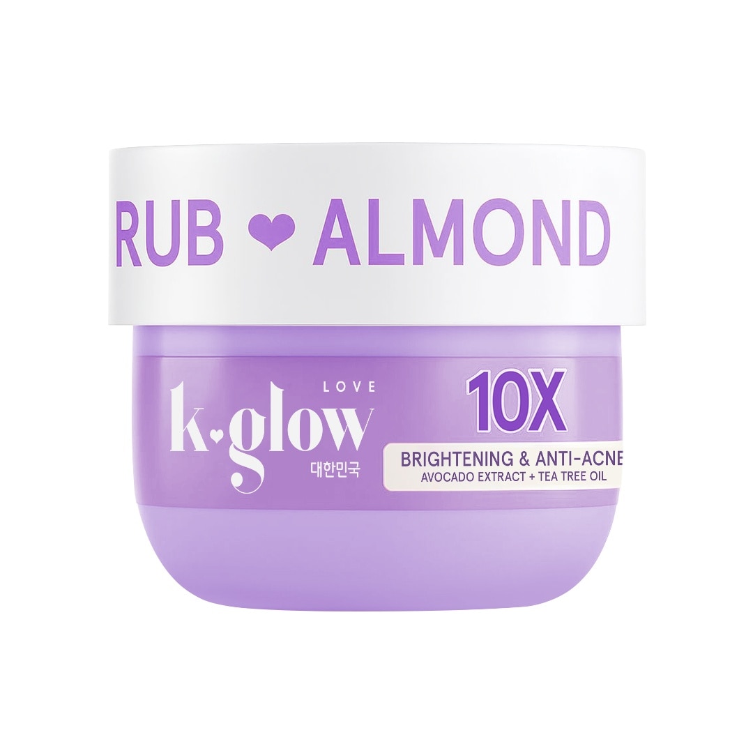 K GLOW Almond Body Scrub Avocado Extract Tea Tree Oil 300ml