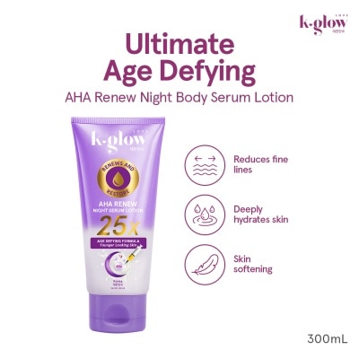 K GLOW K GLOW AHA Renew Night Serum Lotion 300ml