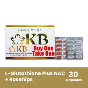 kb l glutathione plus nac KB KYUSOKU BIHAKU L-Glutathione 30s and Nac + Rosehips 30s Buy2 Get 50% off