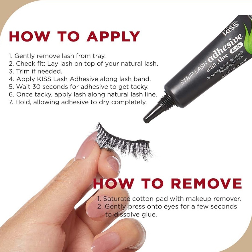 Strip Lash Adhesive with Aloe Black