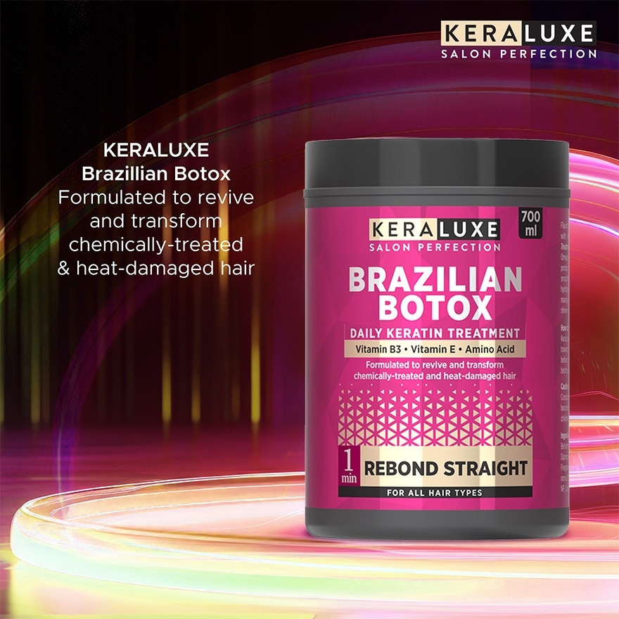KERA LUXE Salon Perfection Brazillian Botox Daily Keratin Treatment Rebond Straight 700ml