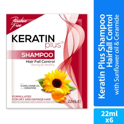 KERATIN PLUS Shampoo Hair Fall Control 22ML 6S