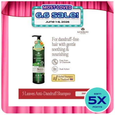 KHAOKHO TALAYPU - Khaokho Talaypu Anti Dandruff Shampoo Five Leaves 240mL