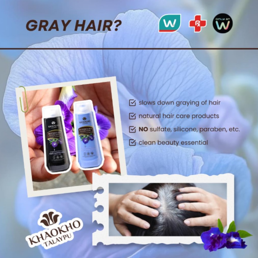 Khaokho Talaypu Herbal Conditioner Butterfly Pea and False Daisy 185mL