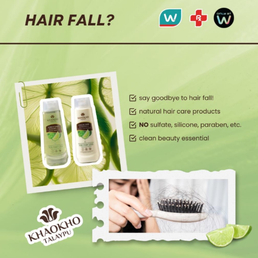 Khaokho Talaypu Herbal Shampoo Leech Lime and Centella 185mL