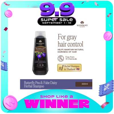 KHAOKHO TALAYPU - Khaokho Talaypu Herbal Shampoo Shampoo Butterfly Pea and False Daisy 330mL image