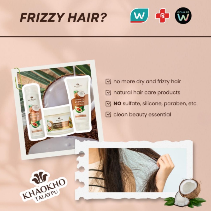 Khaokho Talaypu Advanced Repair Shampoo Coconut & Avocado 240mL