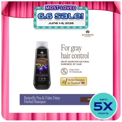 KHAOKHO TALAYPU - Khaokho Talaypu Herbal Shampoo Shampoo Butterfly Pea and False Daisy 185mL