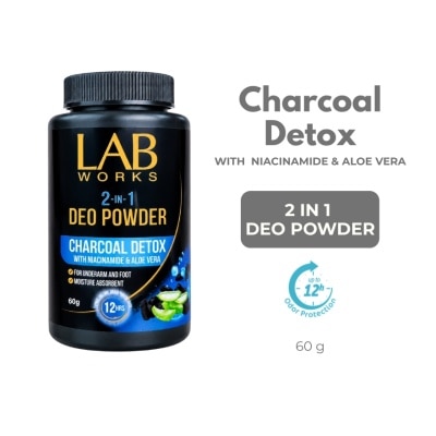 LABWORKS LABWORKS 2 in 1 Deo Powder Charcoal Detox 60g image