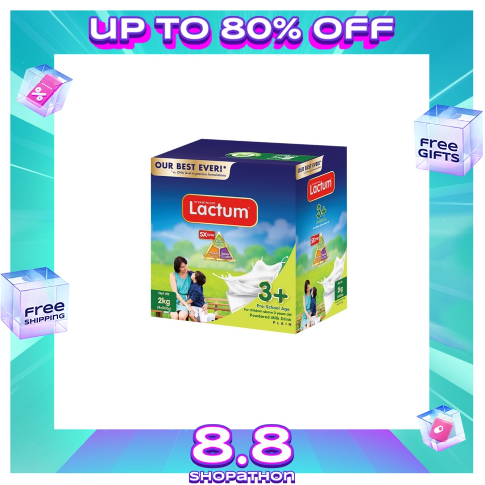 LACTUM Plain Milk Supplement Powder for 3+ Years Old 2kg