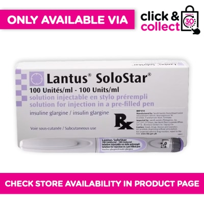 LANTUS Insulin Glargine 100 Units/ml [PRESCRIPTION REQUIRED] Available In Click & Collect Express Only