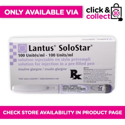LANTUS - Insulin Glargine 100 Units/ml [PRESCRIPTION REQUIRED] Available In Click & Collect Express Only