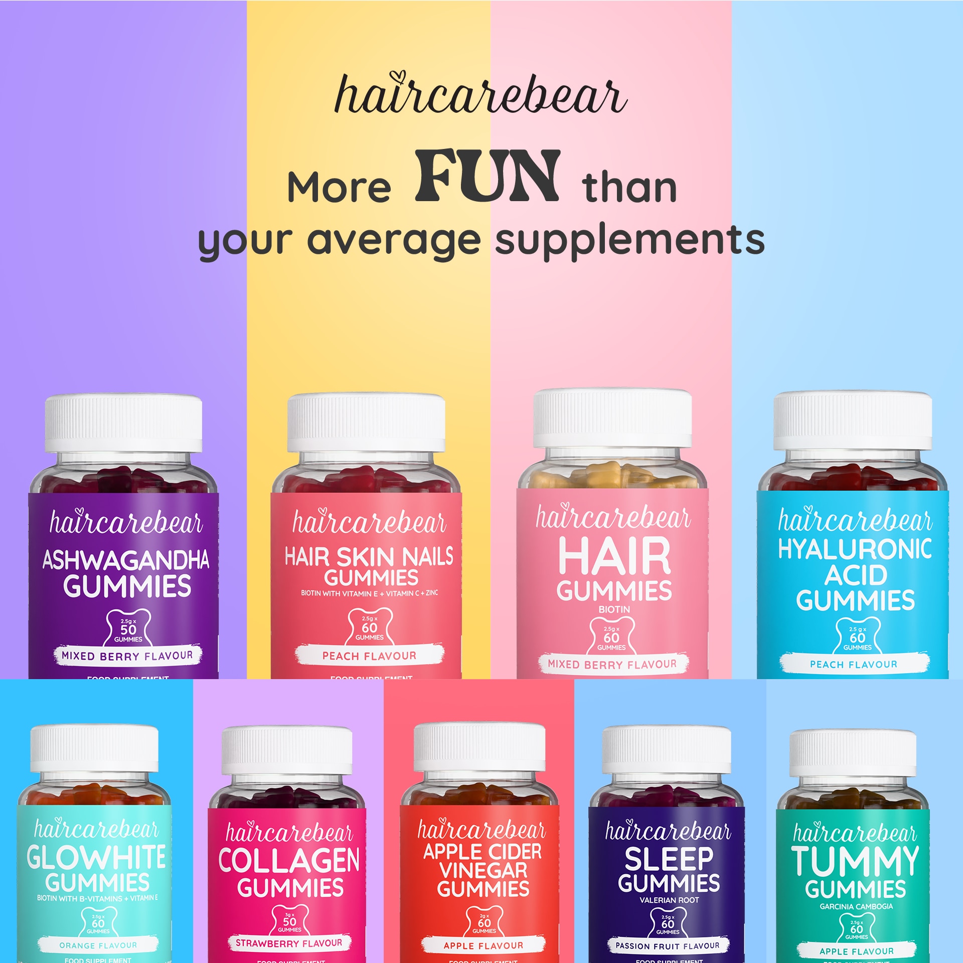 HAIRCAREBEAR Hyaluronic Acid 60 gummies