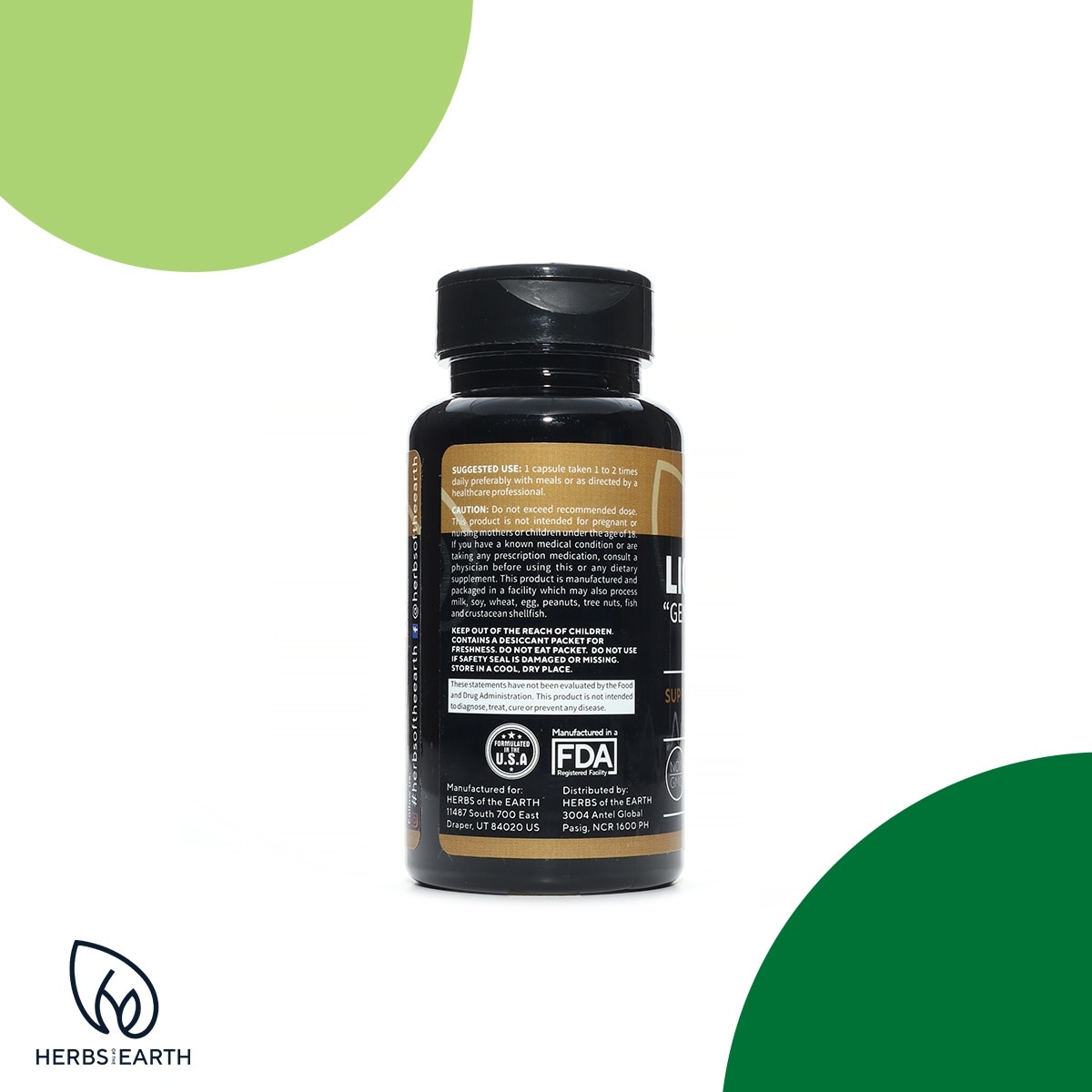 LION'S MANE + Brain Focus, Cognition, Memory Enhancer, 5 Mushrooms 60 Caps 700mg Herbs of the Earth image