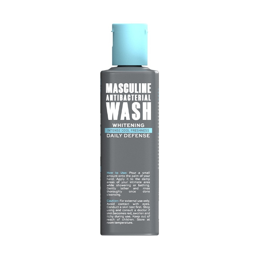 LUXE ORGANIX Men Essentials Masculine Antibacterial Wash Whitening Daily Defense Intense Cool Freshness 180ml image