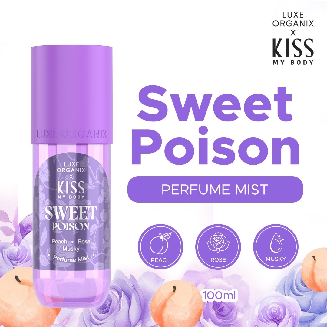 LUXE ORGANIX Kiss My Body Sweet Poison Perfume Mist 88ml image