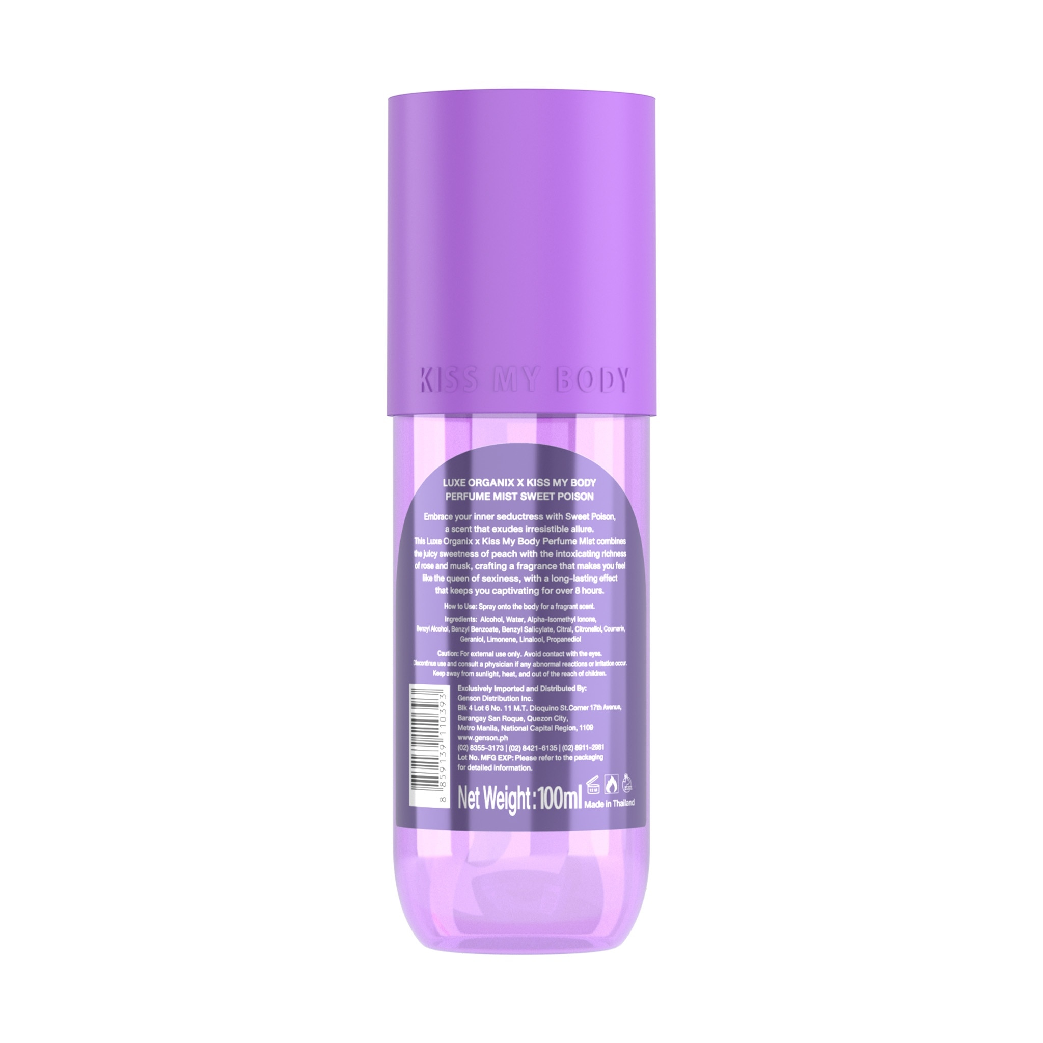 LUXE ORGANIX Kiss My Body Sweet Poison Perfume Mist 88ml image