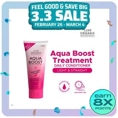 LUXE ORGANIX Aqua Boost Hair Treatment Aqua Light and Straight 180ml