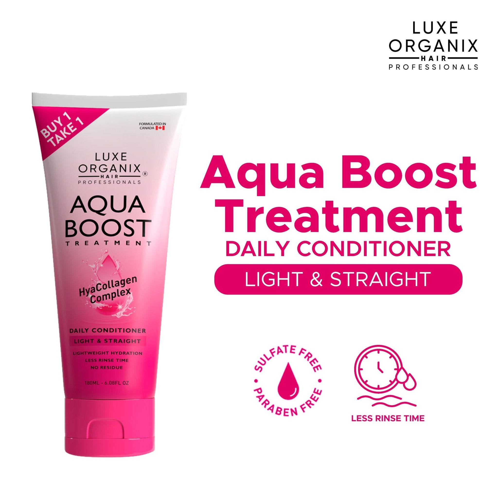 Aqua Boost Hair Treatment Aqua Light and Straight 180ml