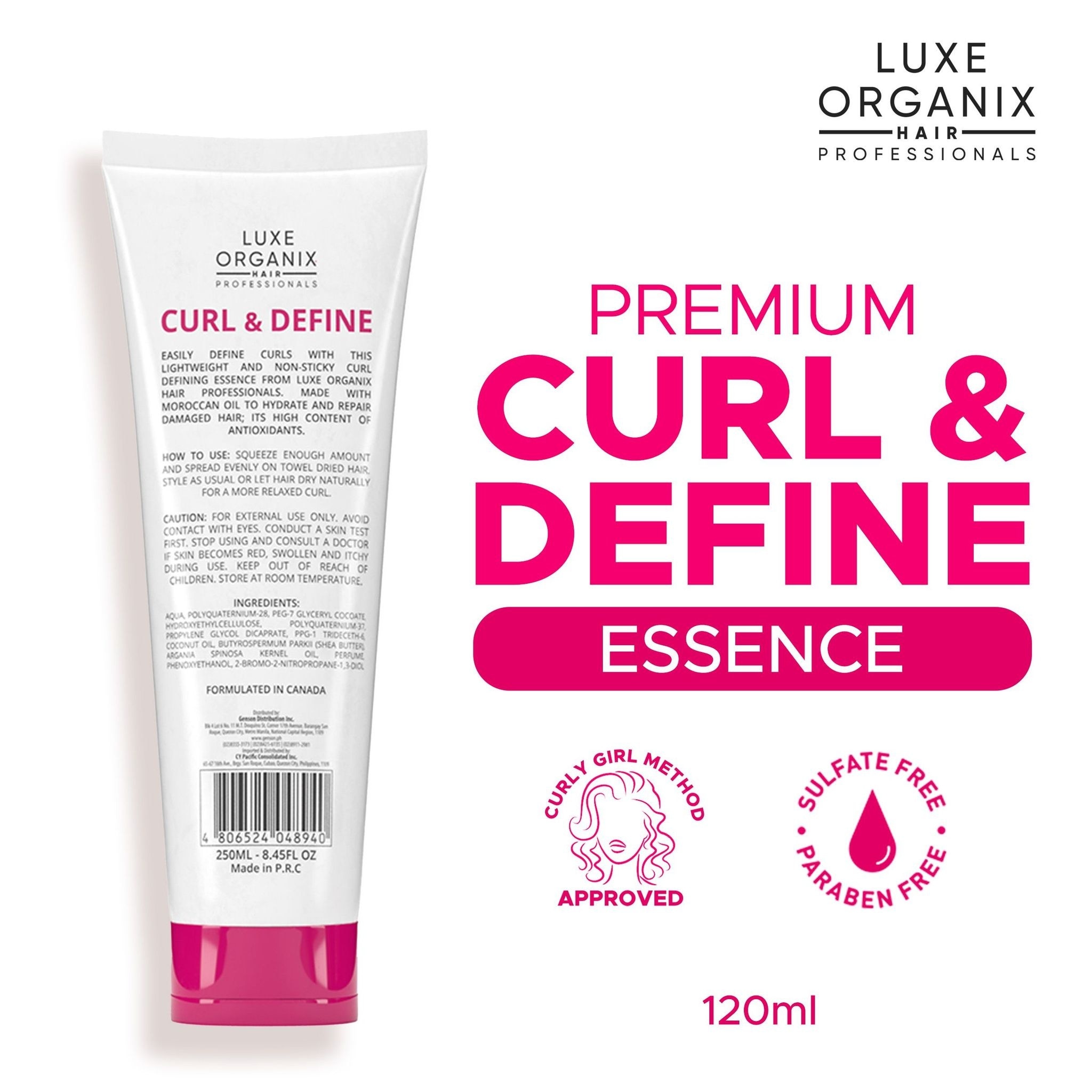 Luxe Organix Premium Keratin Curl & Define Essence 120ml