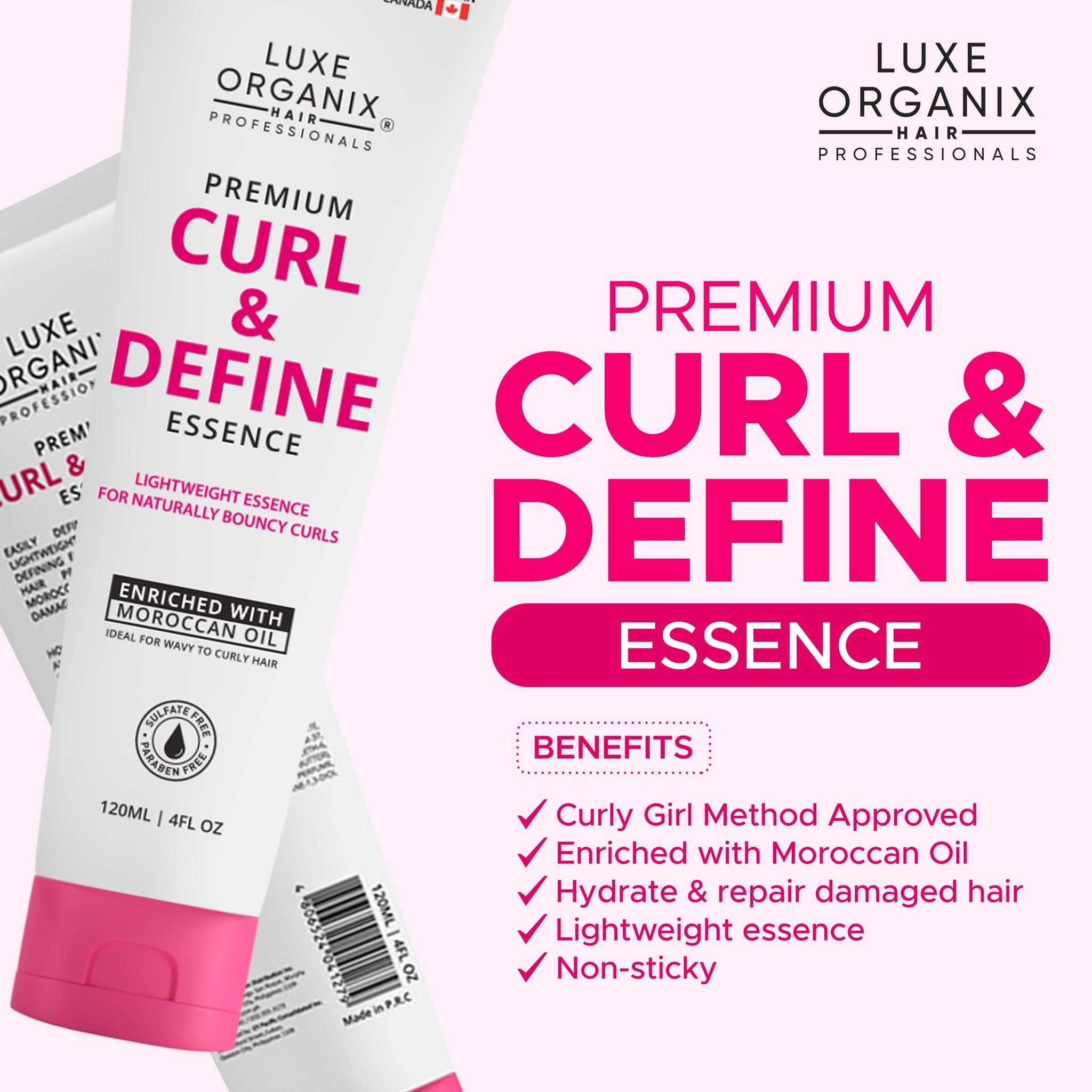 Luxe Organix Premium Keratin Curl & Define Essence 120ml