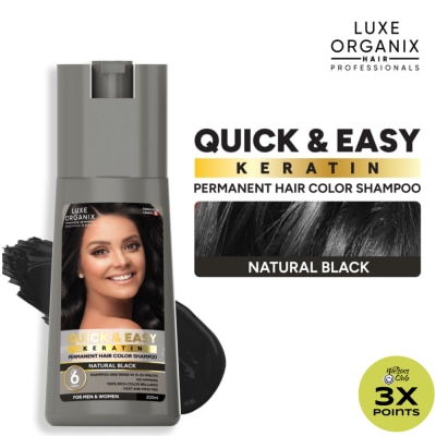 LUXE ORGANIX Luxe Organix Hair Color Shampoo Natural Black 200ml
