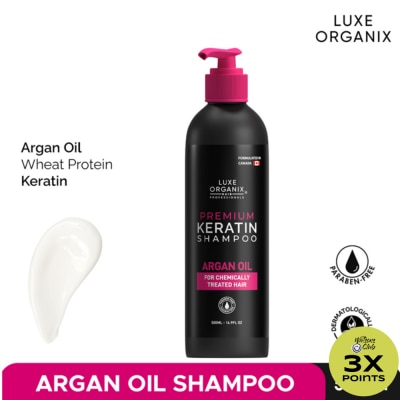LUXE ORGANIX Premium Keratin Argan Shampoo 500ml