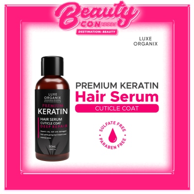 LUXE ORGANIX LUXE ORGANIX Premium Keratin Hair Serum Cuticle Coat Deep Repair 50ml