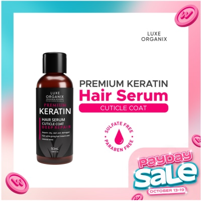 LUXE ORGANIX LUXE ORGANIX Premium Keratin Hair Serum Cuticle Coat Deep Repair 50ml image