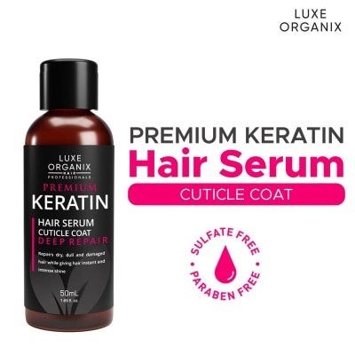 LUXE ORGANIX LUXE ORGANIX Premium Keratin Hair Serum Cuticle Coat Deep Repair 50ml