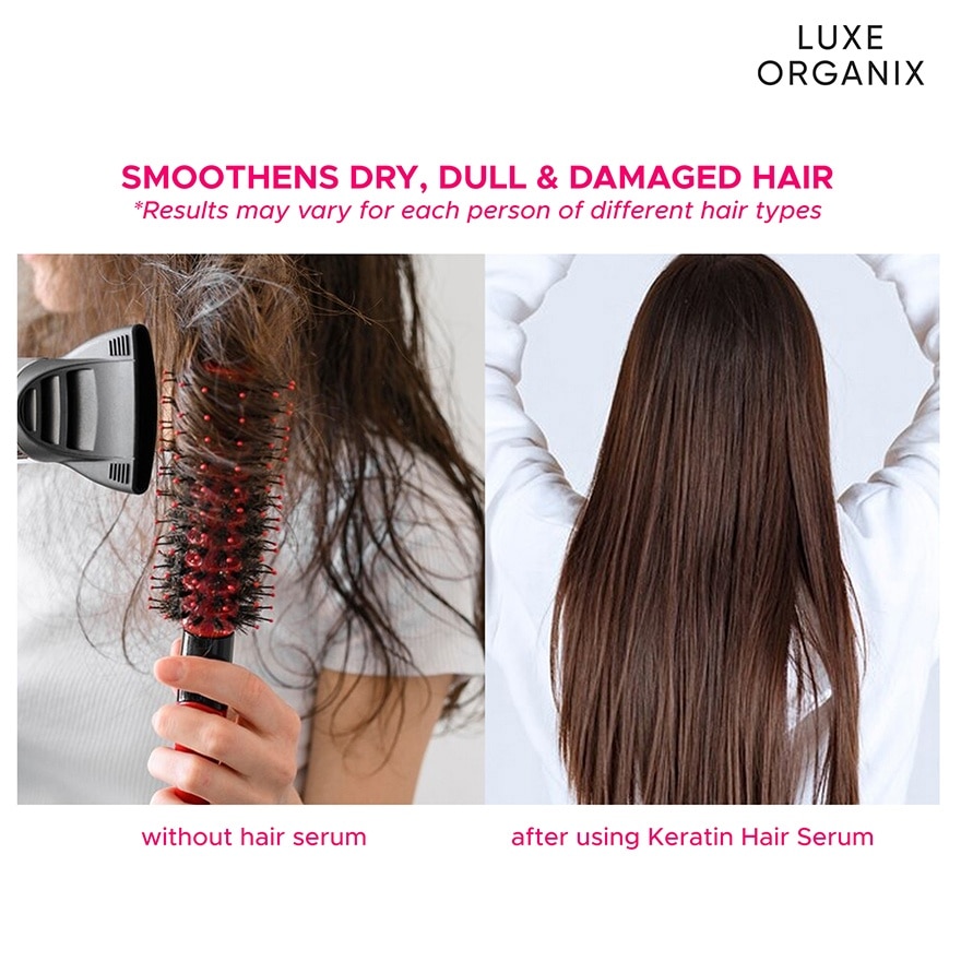 LUXE ORGANIX Premium Keratin Hair Serum Cuticle Coat Deep Repair 50ml