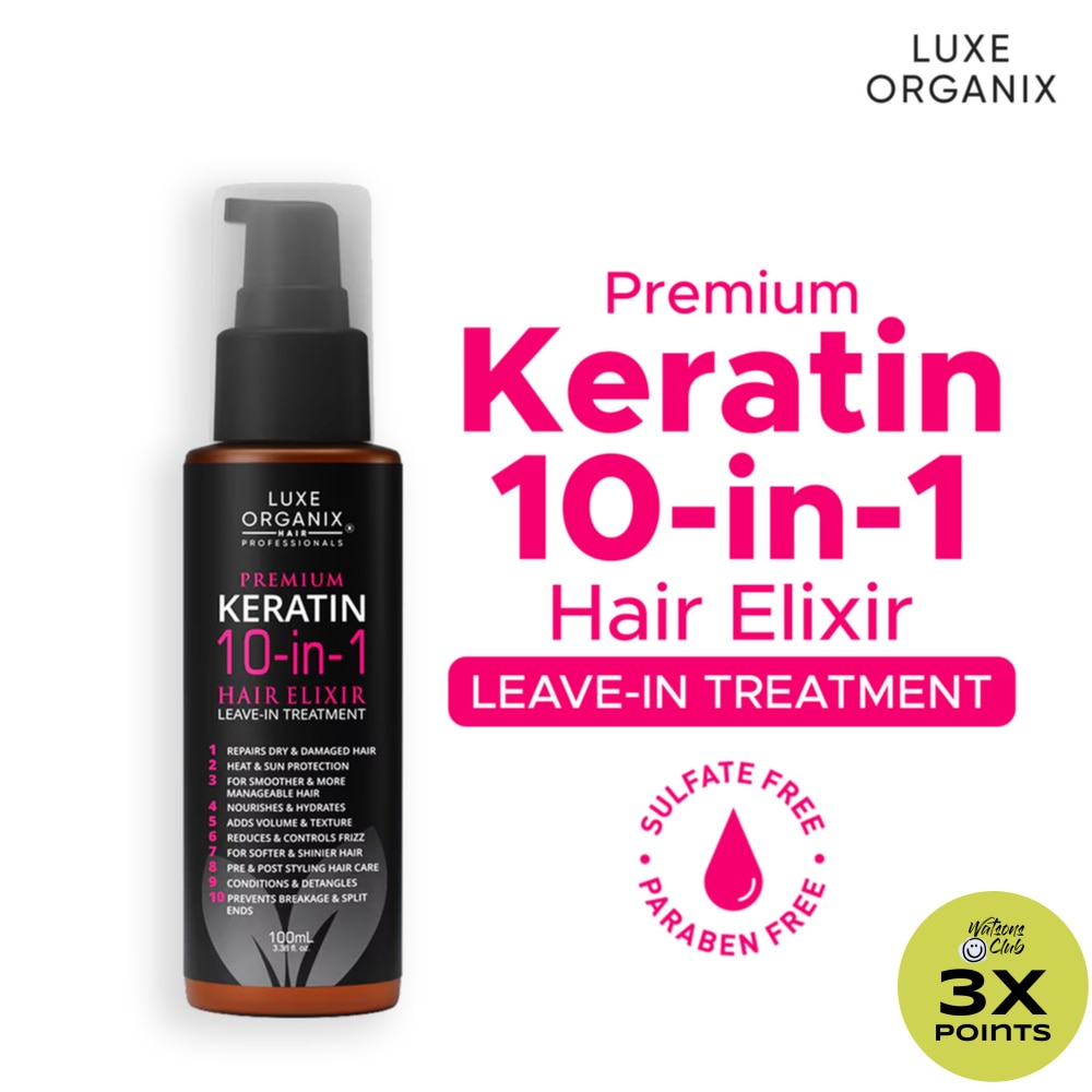 Luxe Organix Keratin 10in1 Hair Elixir Leave-in Treatment 100ml