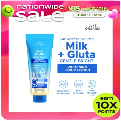 LUXE ORGANIX - LUXE ORGANIX Milk + Gluta Whitening Serum Lotion 350ml Buy2 Get 50% off