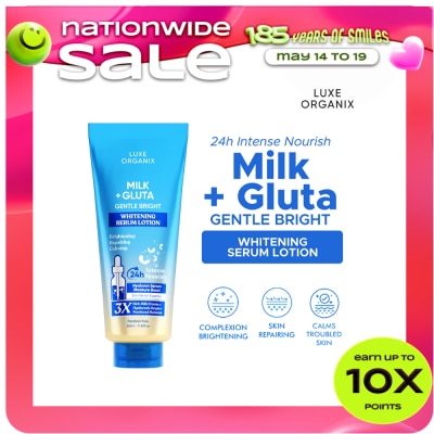 LUXE ORGANIX - LUXE ORGANIX Milk + Gluta Whitening Serum Lotion 350ml Buy2 Get 50% off