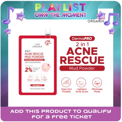 LUXE ORGANIX - LUXE ORGANIX 2 in 1 Acne Rescue Mud Powder Overnight Pimple Drying 9g