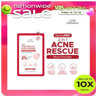 LUXE ORGANIX - LUXE ORGANIX 2 in 1 Acne Rescue Mud Powder Overnight Pimple Drying 9g