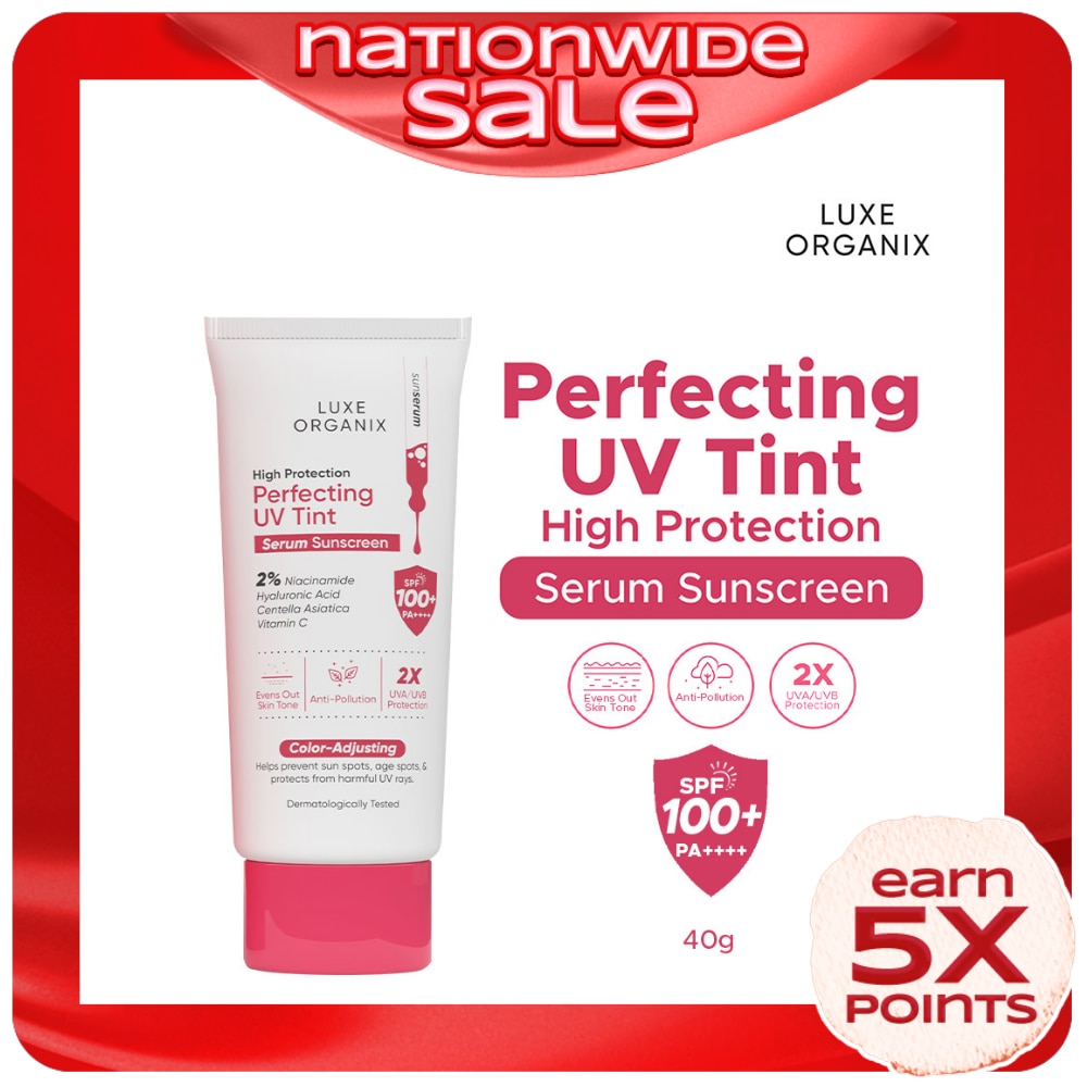 LUXE ORGANIX Perfecting UV Tint Serum Sunscreen SPF 100+ PA ++++ 10g