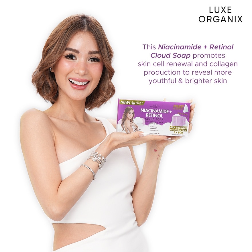 Niacinamide + Retinol Cloud Soap 3 x 80g (Eco Bundle Pack) image