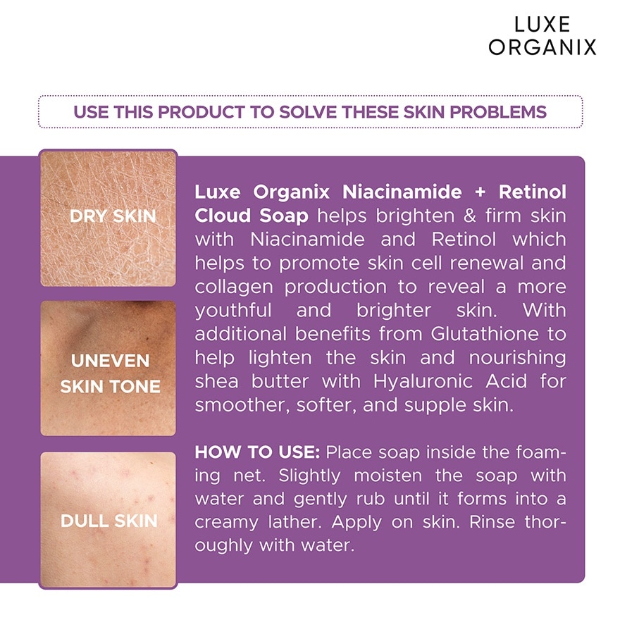 Niacinamide + Retinol Cloud Soap 3 x 80g (Eco Bundle Pack) image