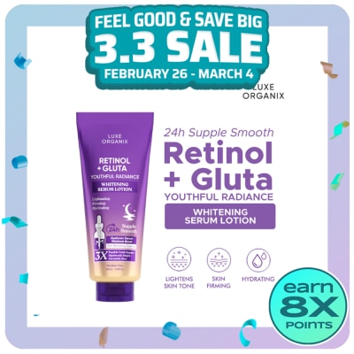 LUXE ORGANIX Retinol + Gluta Whitening Serum Lotion 350ml