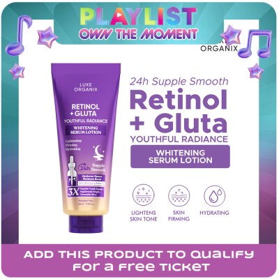 LUXE ORGANIX, Retinol + Gluta Whitening Serum Lotion 350ml
