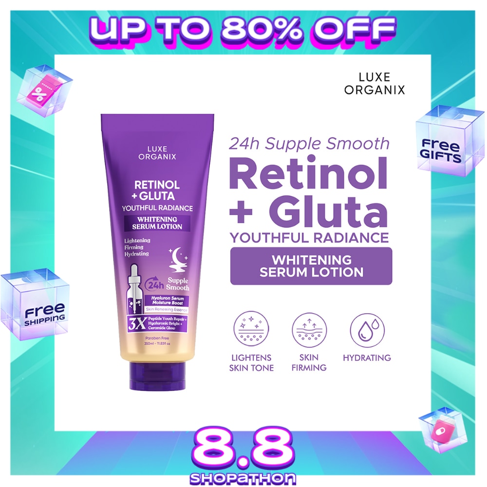 Retinol + Gluta Whitening Serum Lotion Buy 2 Get 50% off 350ml
