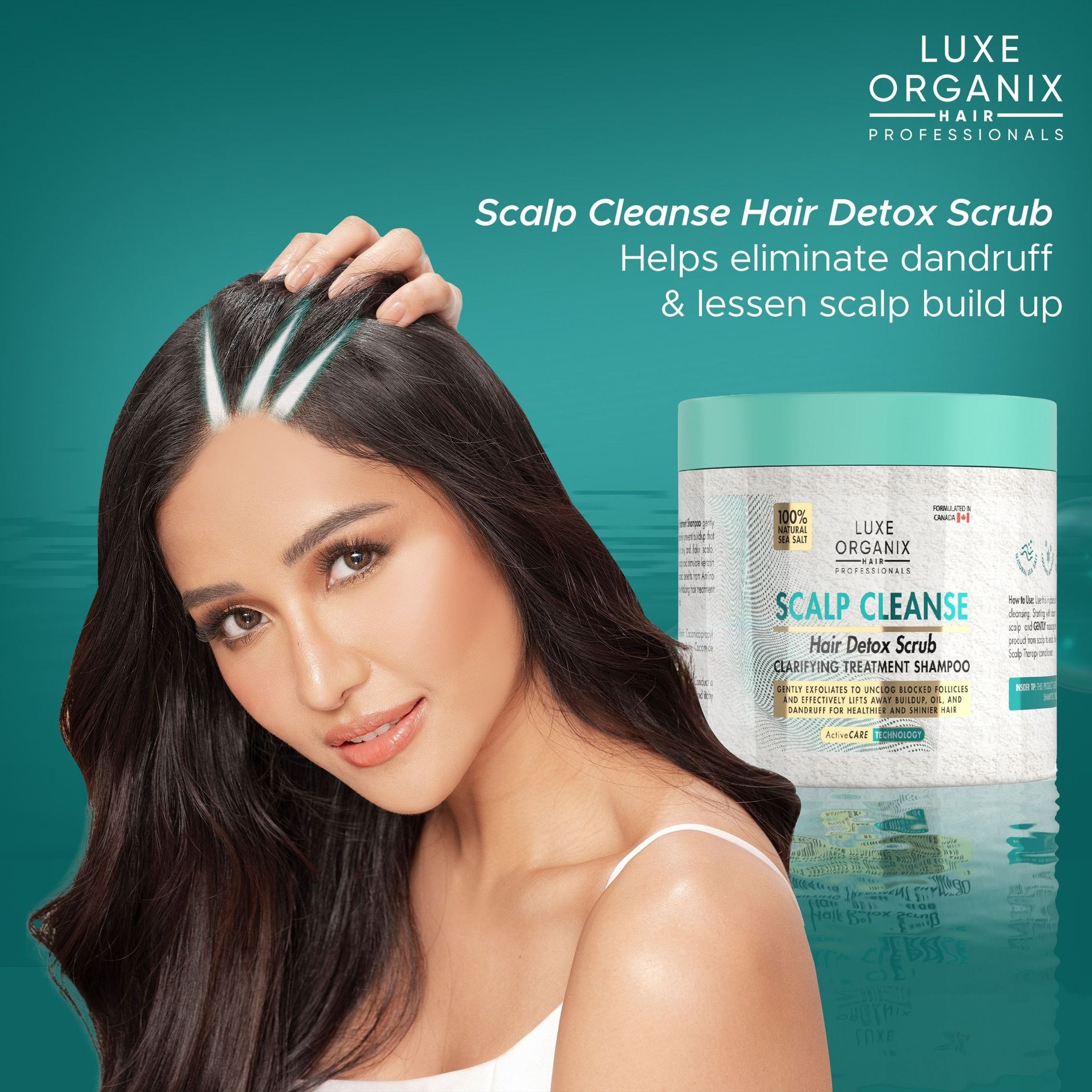 LUXE ORGANIX Scalp Cleanse Hair Detox Scrub Clarifying Treatment Shampoo 220g