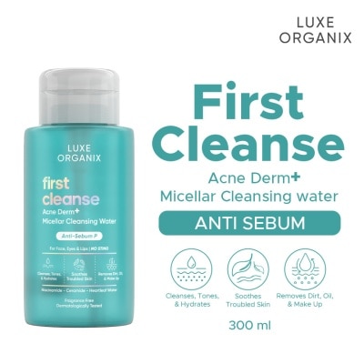 LUXE ORGANIX LUXE ORGANIX First Cleanse Miracle Solutions Acne Derm+ Micellar Cleansing Beauty Water 300ml